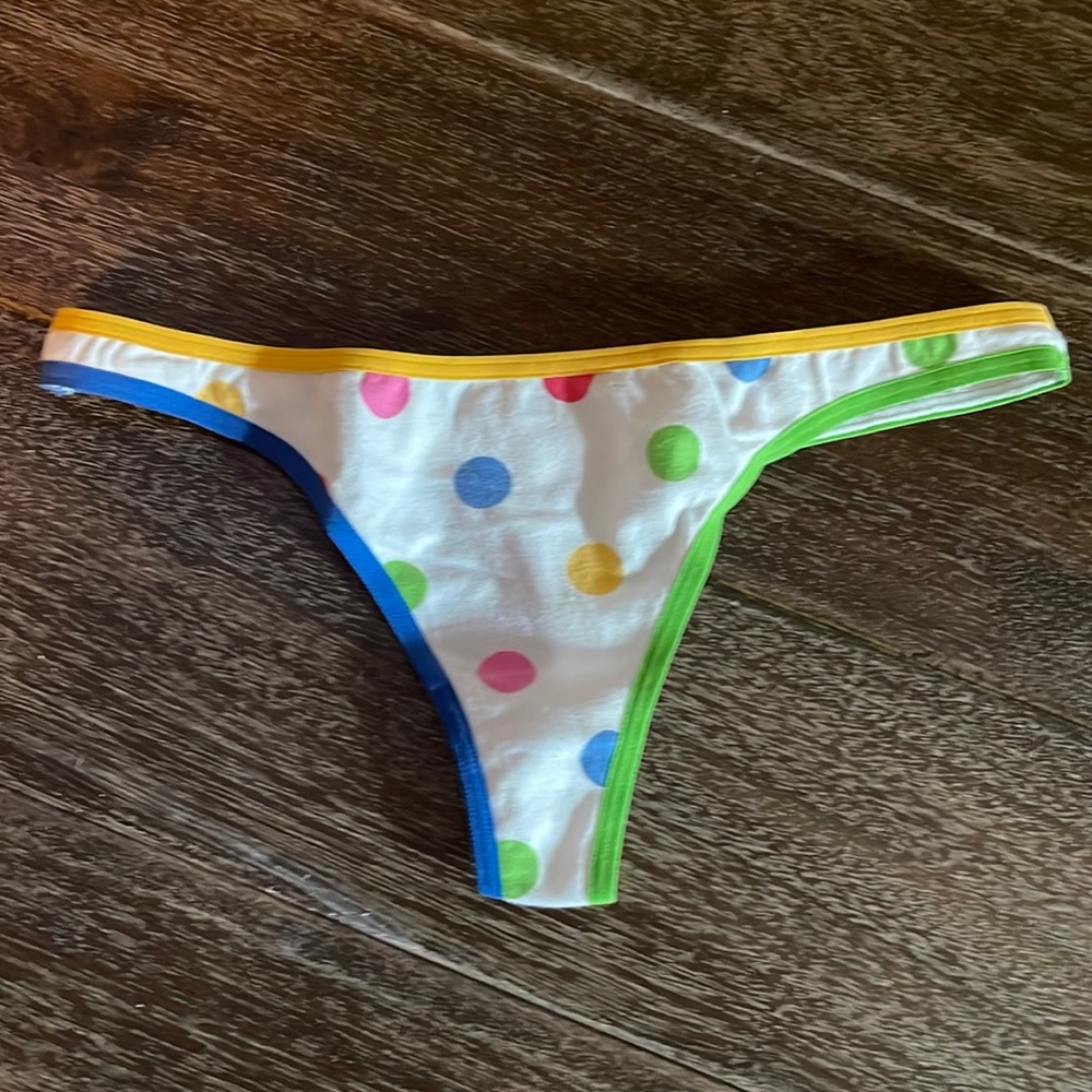 VS pink thong panties.
